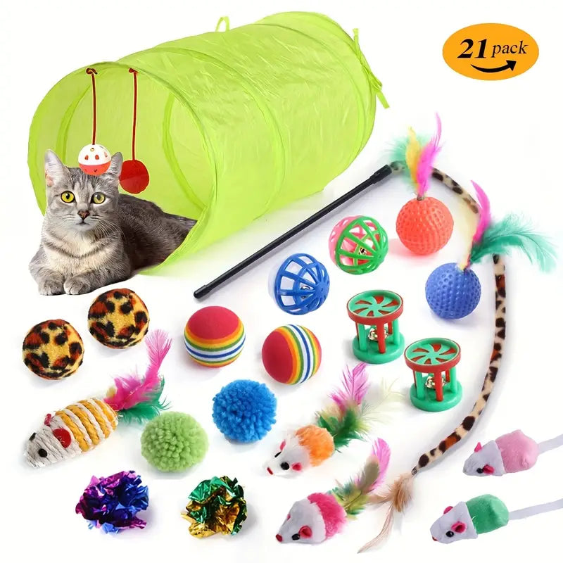 21 Piezas De Juguetes Para Gatitos Surti
